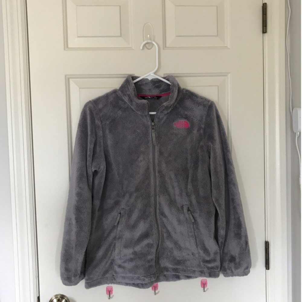 North Face Fuzzy Zip Up Coat